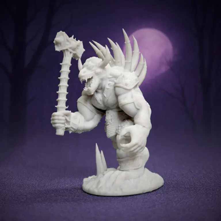 Figurka potwora fantasy wydrukowana w technologii druku 3D z żywicy – model kolekcjonerski z detalami